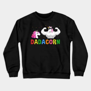 Dadacorn Unicorn Daddy T-shirt For Father_s Day Crewneck Sweatshirt